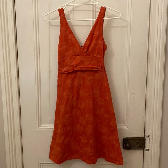 Patagonia Dresses & Skirts - Patagonia XS dark orange patterned simple stretchy summer dress